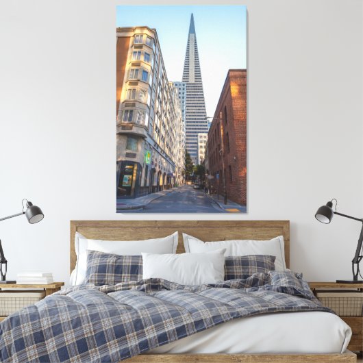 San Francisco-structuur Canvas Afdruk (Insitu (Slaapkamer))