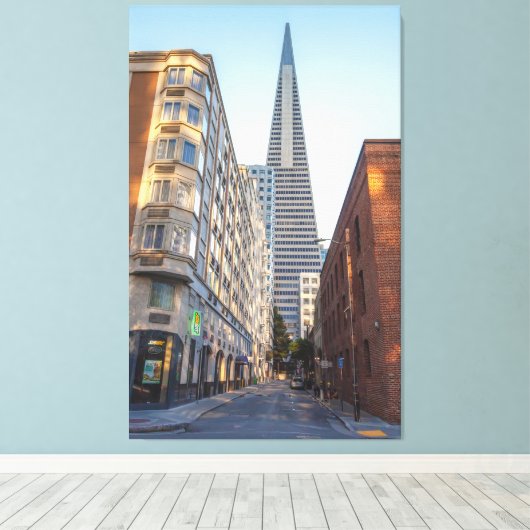 San Francisco-structuur Canvas Afdruk (Insitu (Houten vloer))