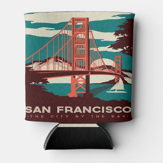 San Francisco  Style Golden Gate Bridge Blikjeskoeler (Voorkant)