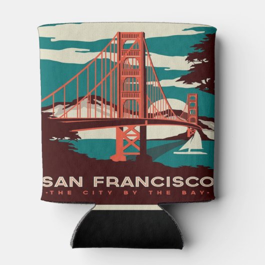 San Francisco  Style Golden Gate Bridge Blikjeskoeler (Achterkant)