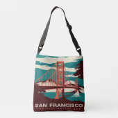 San Francisco  Style Golden Gate Bridge Crossbody Tas (Achterkant)