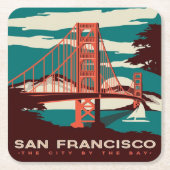 San Francisco  Style Golden Gate Bridge Kartonnen Onderzetters (Voorkant)