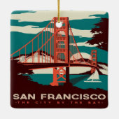 San Francisco  Style Golden Gate Bridge Keramisch Ornament (Achterkant)