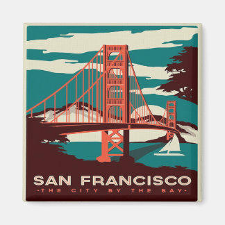 San Francisco Style Golden Gate Bridge Magneet
