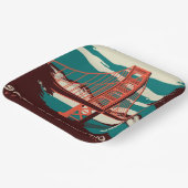 San Francisco  Style Golden Gate Bridge Papieren Bordje (Gebogen)