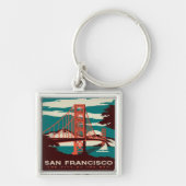 San Francisco  Style Golden Gate Bridge Sleutelhanger (Voorkant)