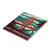 San Francisco  Style Golden Gate Bridge Tegeltje (Zijkant)