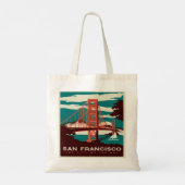 San Francisco  Style Golden Gate Bridge Tote Bag (Achterkant)