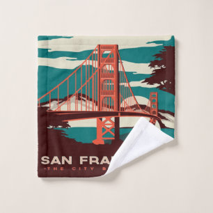 San Francisco  Style Golden Gate Bridge Washandje