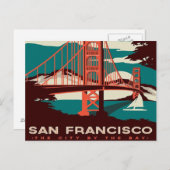 san Francisco  Style Trolley retro toerist Briefkaart (Voorkant / Achterkant)