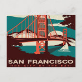 san Francisco  Style Trolley retro toerist Briefkaart (Voorkant)