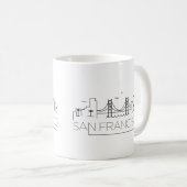 San Francisco Stylized Skyline Koffiemok (Voorkant rechts)