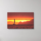 San Francisco Sunset 1124 Art Canvas Afdruk (Voorkant)