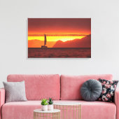 San Francisco Sunset 1124 Art Canvas Afdruk (Insitu (Woonkamer))