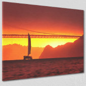 San Francisco Sunset 1124 Art Canvas Afdruk