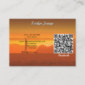 San Francisco Sunset 1124 QR Code Belkaart Visitekaartje (Achterkant)