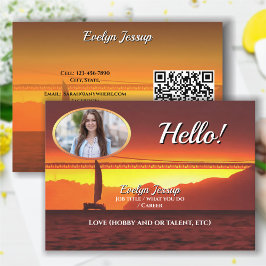 San Francisco Sunset 1124 QR Code Belkaart Visitekaartje