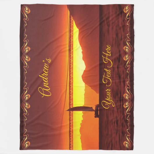 San Francisco Sunset 124 Fleece Deken (Voorkant)