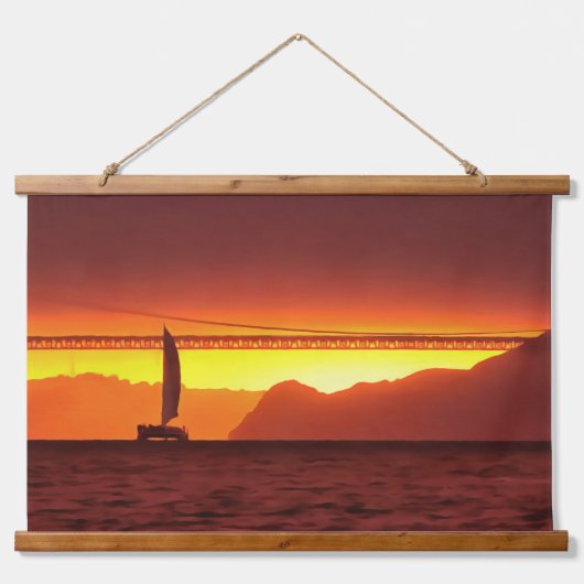 San Francisco Sunset 124 Hangend Wandkleed (Voorkant)