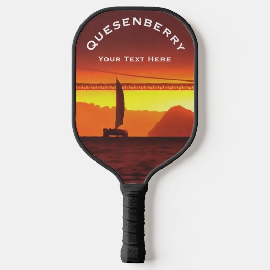 San Francisco Sunset 124 Pickleball Paddle (Achterkant)