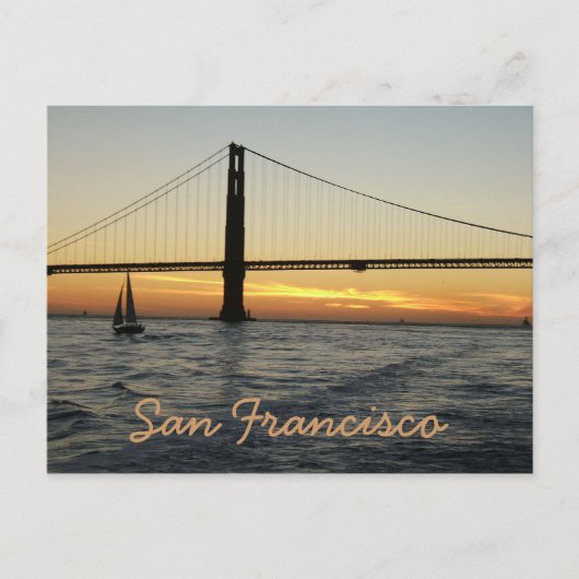San Francisco Sunset Briefkaart (Voorkant)