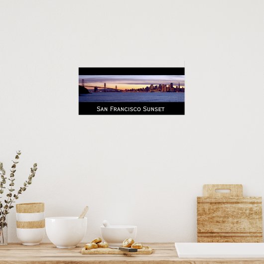San Francisco Sunset Poster (Keuken)