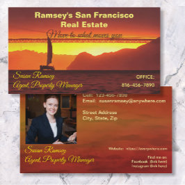 San Francisco Sunset Real Estate 1124 Visitekaartje
