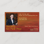 San Francisco Sunset Real Estate 1124 Visitekaartje (Achterkant)