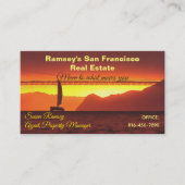 San Francisco Sunset Real Estate 1124 Visitekaartje (Voorkant)