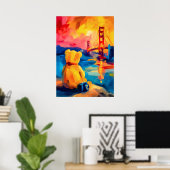 San Francisco Teddy Fauvist Sunset Print (Thuiskantoor)
