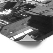 San Francisco Telegraph Hill - Zwart-witte foto Poster (Hoek)