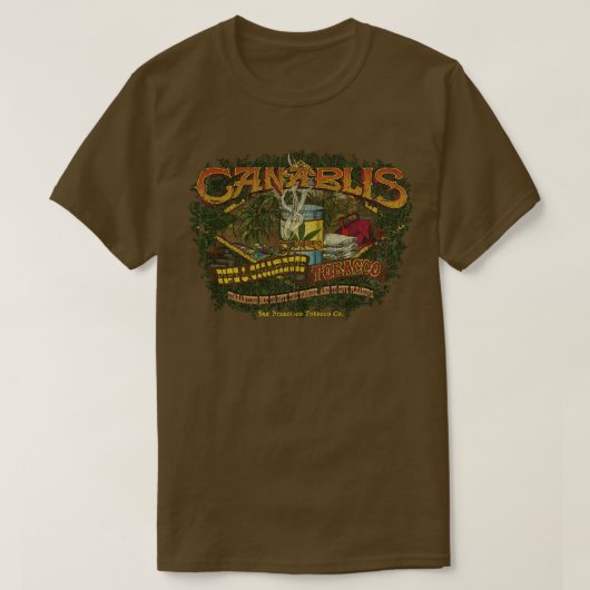 San Francisco Tobacco Co Canablis 1967 T-shirt (Design voorkant)