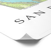 San Francisco Topo Map - White 24x24 Poster (Hoek)