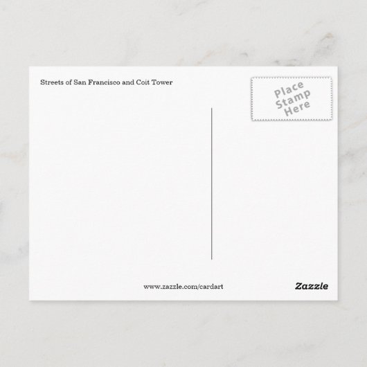 san francisco tower briefkaart (Achterkant)