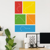 San Francisco - Transit Palettes Poster (Thuiskantoor)