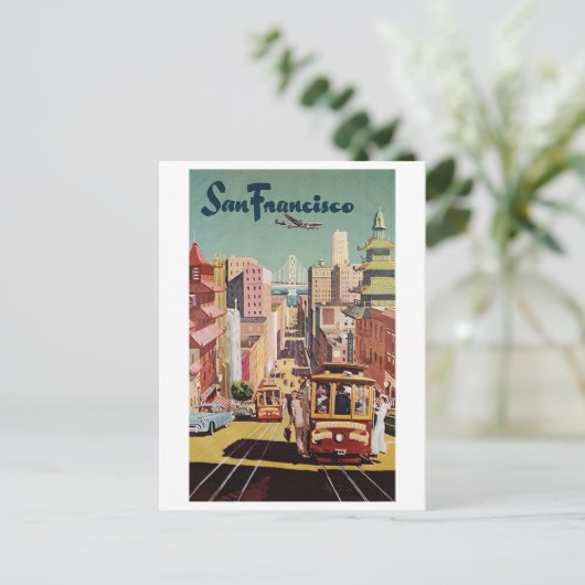  San Francisco Travel Poster Briefkaart (Staand voorkant)