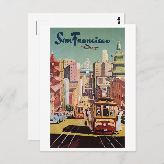  San Francisco Travel Poster Briefkaart (Voorkant / Achterkant)