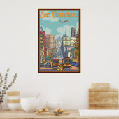 San Francisco Travel Poster - California Street (Keuken)