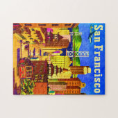 San Francisco Travel Poster Jigzaag Puzzle Legpuzzel (Horizontaal)