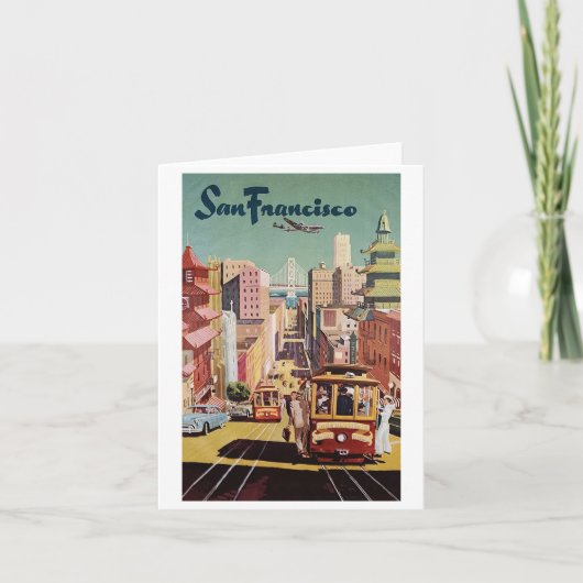 San Francisco Travel Poster Note Kaart (Voorkant)