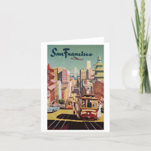 San Francisco Travel Poster Note Kaart