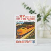 San Francisco trein reizen Briefkaart (Staand voorkant)