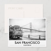 San Francisco Trolley at Golden Gate Bridge Briefkaart (Voorkant / Achterkant)