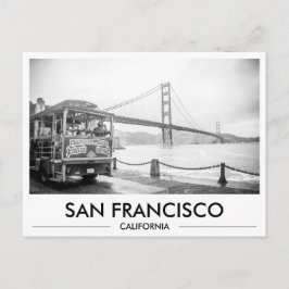 San Francisco Trolley bij Golden Gate Bridge Briefkaart