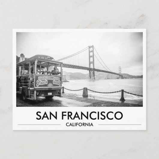 San Francisco Trolley bij Golden Gate Bridge Briefkaart (Voorkant)