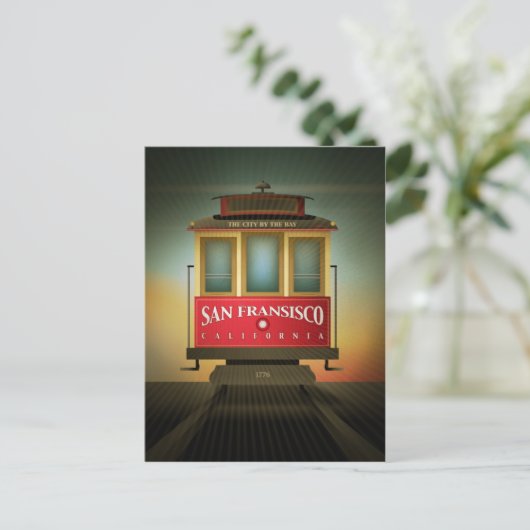 San Francisco Trolley Briefkaart (Staand voorkant)