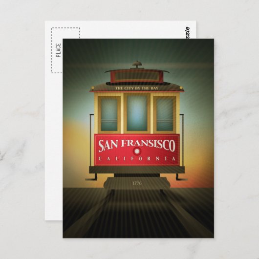 San Francisco Trolley Briefkaart (Voorkant / Achterkant)
