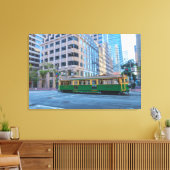 San Francisco Trolley Bus Canvas Afdruk (Insitu (Woonkamer))