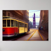  San Francisco Trolley Digital Art Poster (Voorkant)