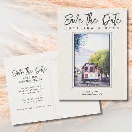 San Francisco Trolley Wedding Save the Date Briefkaart